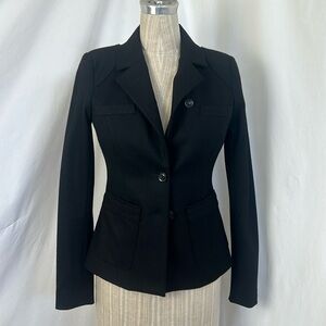 DVF Diane Von Furstenberg black blazer size 2